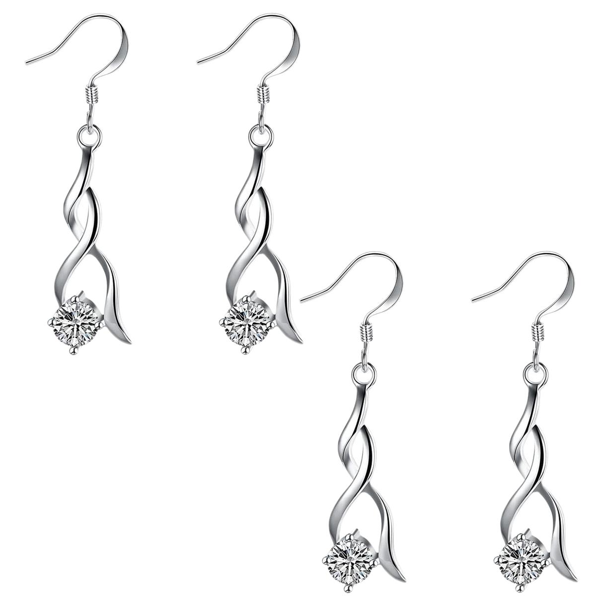 Pendientes Espirales Ventdepot Mxisp-002 2 Piezas Plata