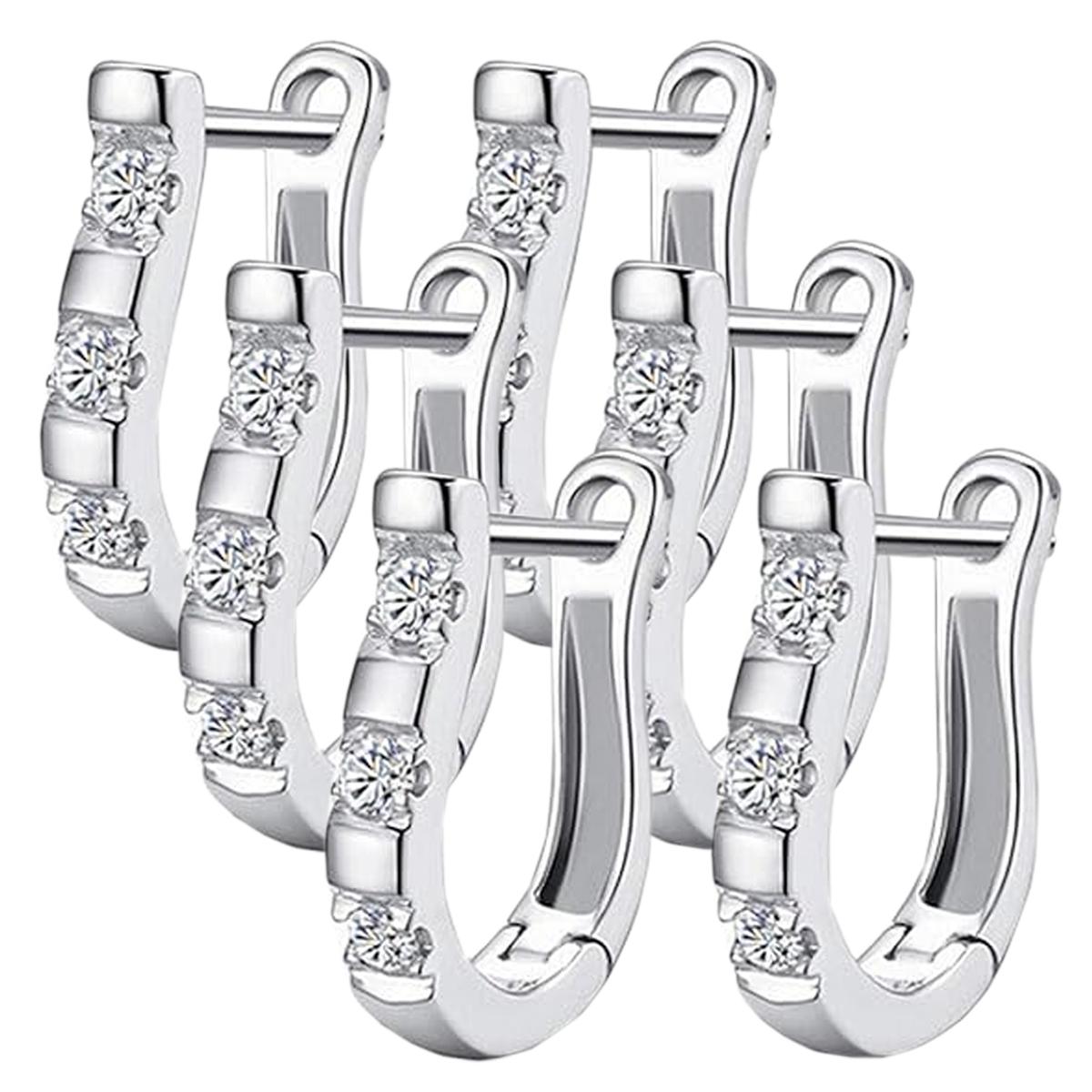 Pendientes De Dama Ventdepot Mxohs-003 3 Piezas Plata