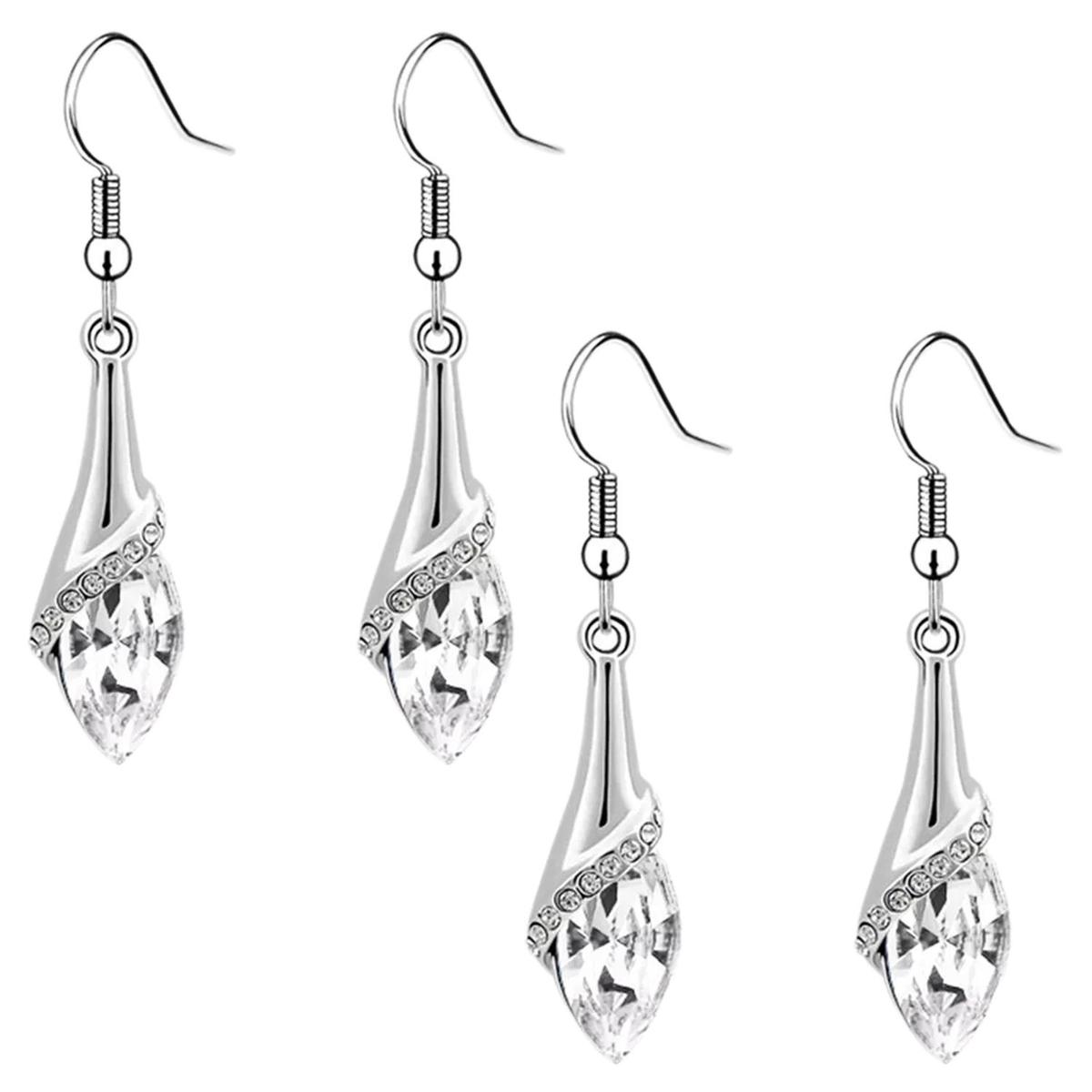 Pendientes De Gota Ventdepot Mxpzo-002 2 Piezas Plata