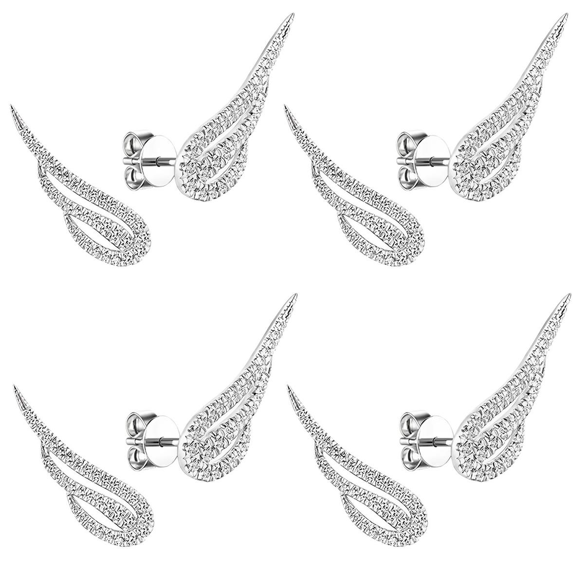 Foto 2 pulgar | Aretes De Ángel Ventdepot Mxgnw-004 4 Piezas Plata