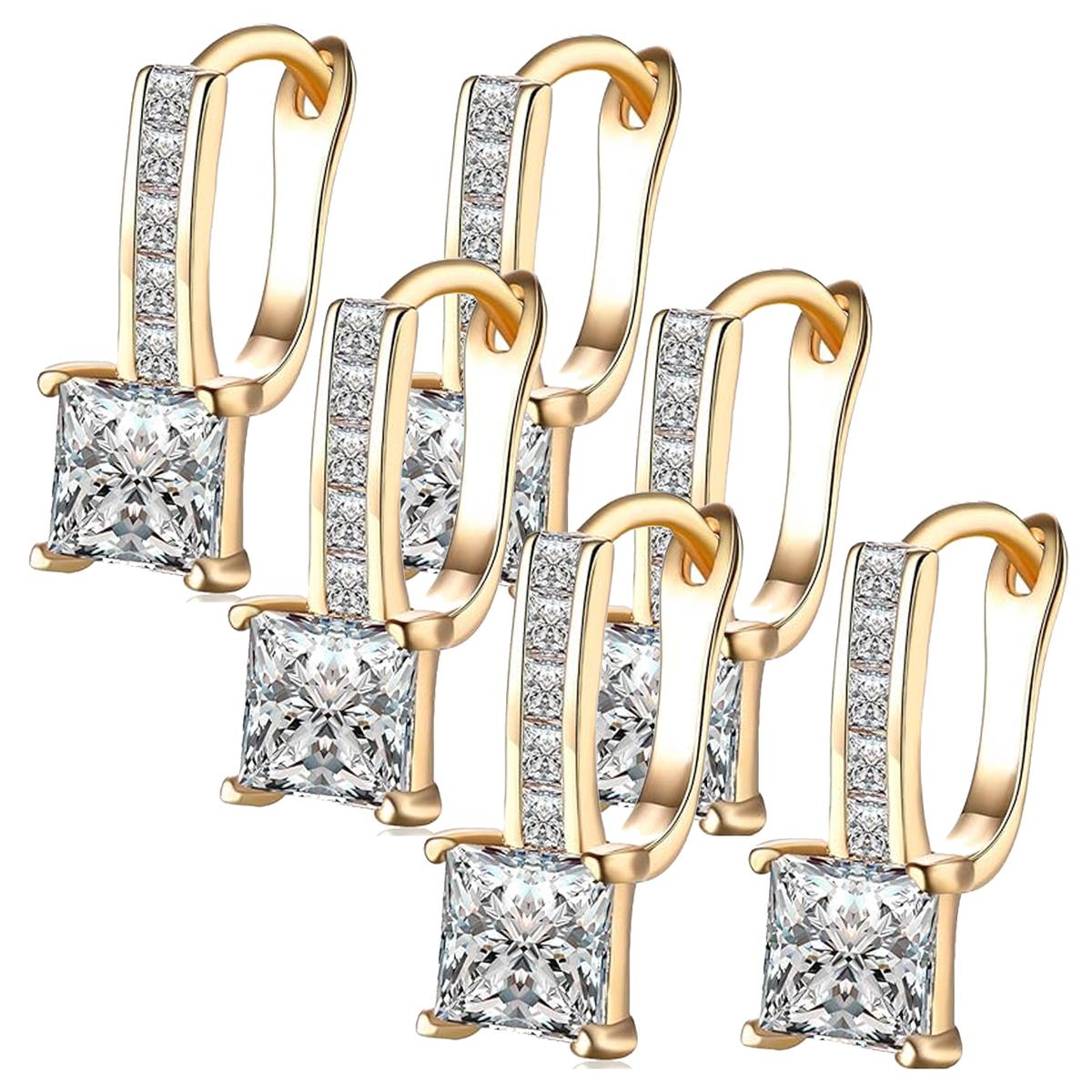 Aretes Modernos Ventdepot Mxrhp-003 3 Piezas Oro