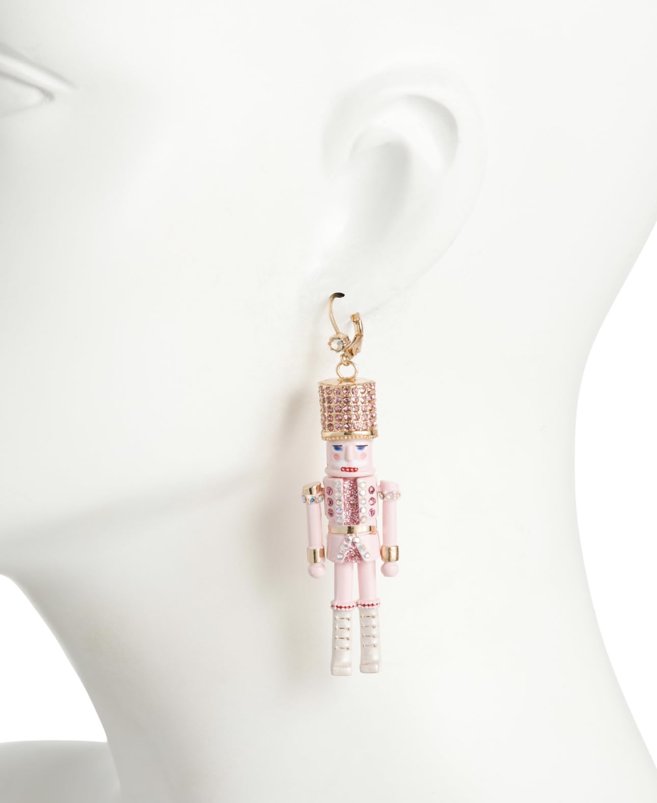 Foto 4 pulgar | Pendientes Betsey Johnson Cascanueces Con Forma De Bola Lineal Que No Coinciden - Venta Internacional.