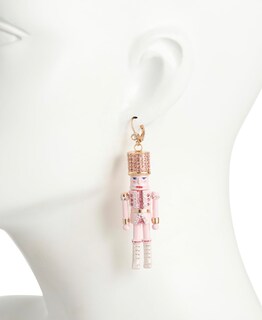 Foto 3 | Pendientes Betsey Johnson Cascanueces Con Forma De Bola Lineal Que No Coinciden - Venta Internacional.