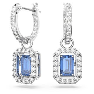 Foto 1 | Pendientes Swarovski Una Octagon Azul Con Circonita Swarovski - Venta Internacional.