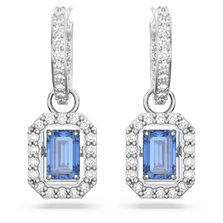 Foto 2 | Pendientes Swarovski Una Octagon Azul Con Circonita Swarovski - Venta Internacional.