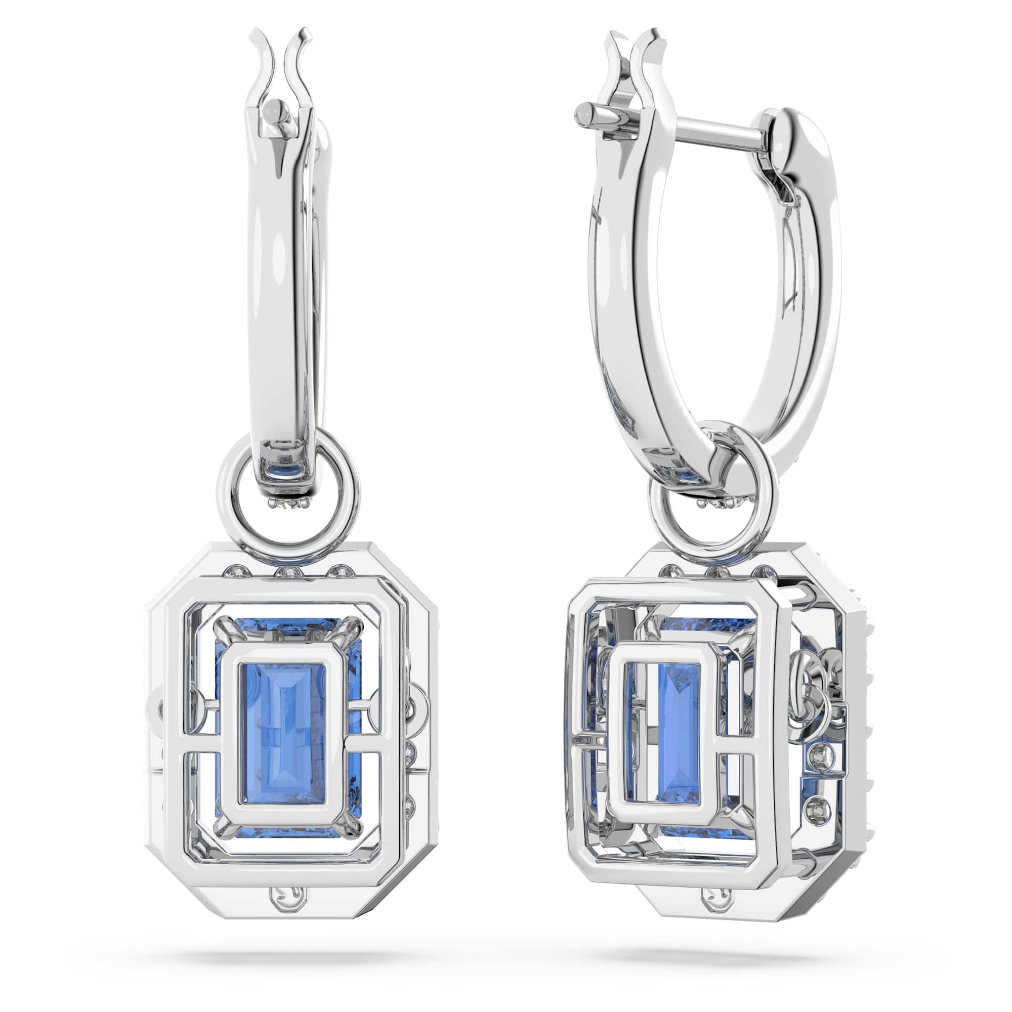 Foto 5 pulgar | Pendientes Swarovski Una Octagon Azul Con Circonita Swarovski - Venta Internacional.