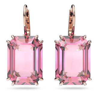 Foto 1 | Pendientes Swarovski Millenia De Cristal Tallado En Octágono Rosa - Venta Internacional.