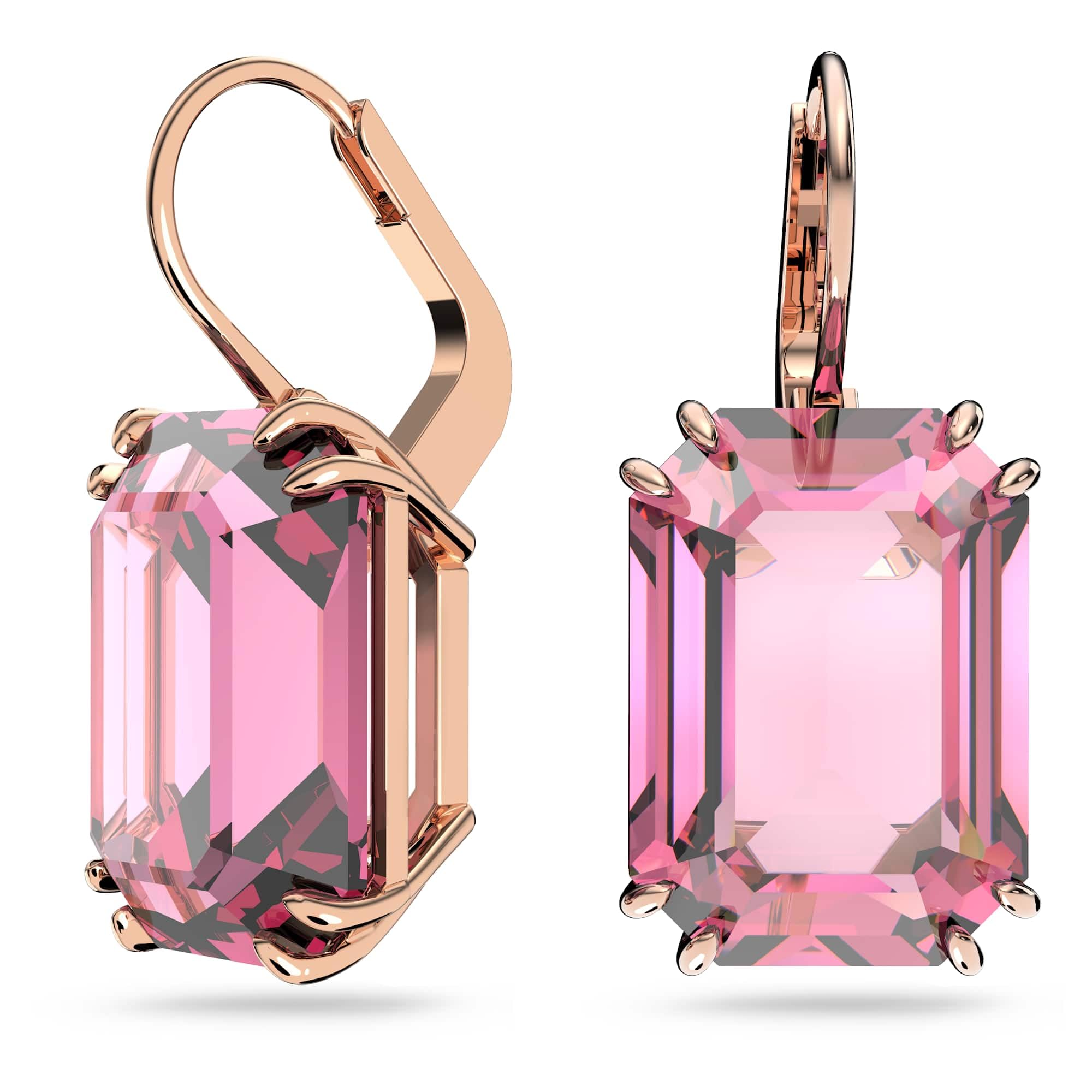 Foto 3 pulgar | Pendientes Swarovski Millenia De Cristal Tallado En Octágono Rosa - Venta Internacional.