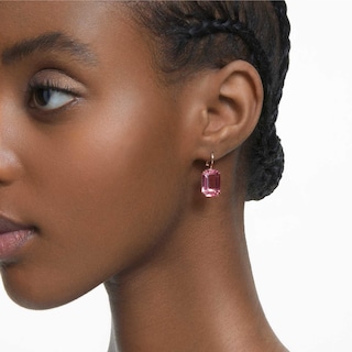 Foto 5 | Pendientes Swarovski Millenia De Cristal Tallado En Octágono Rosa - Venta Internacional.