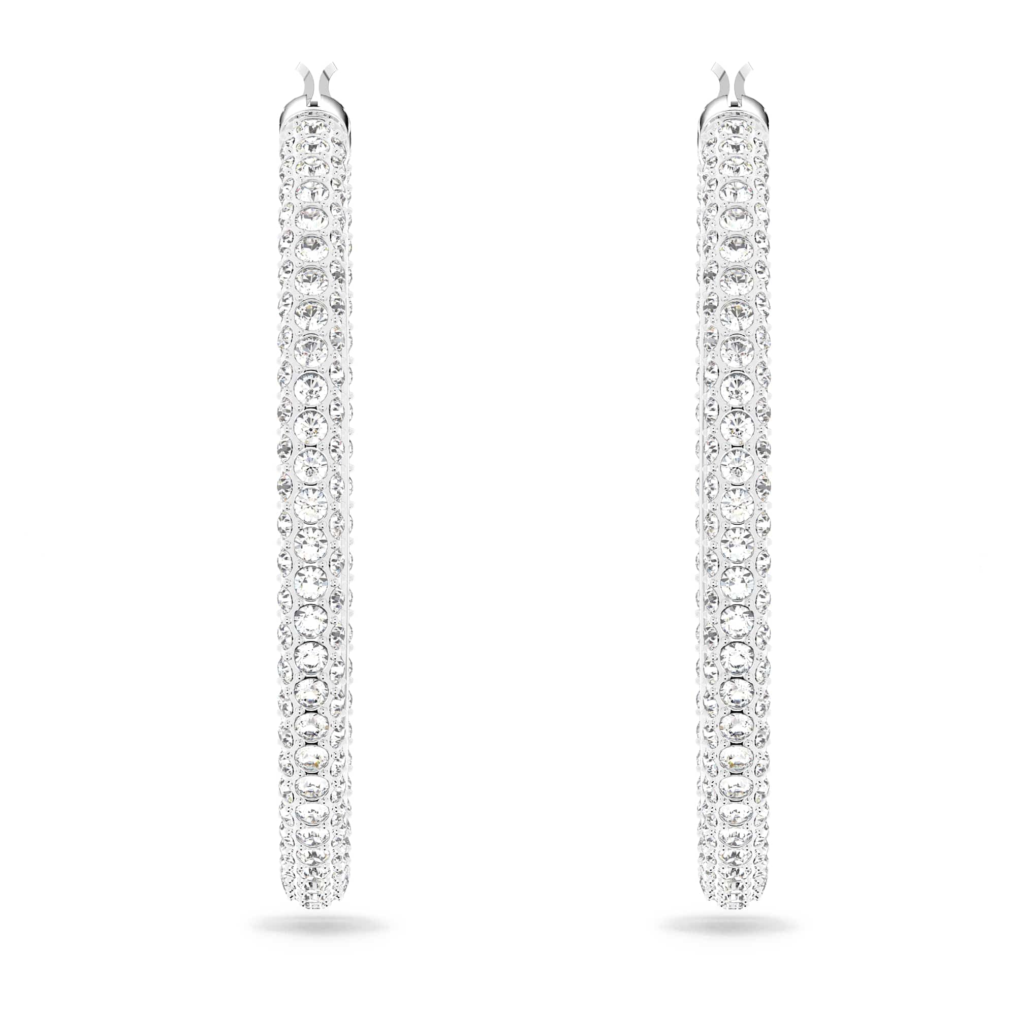 Foto 3 pulgar | Pendientes Swarovski Dextera Hoop Con Cristales Blancos Para Mujer - Venta Internacional.