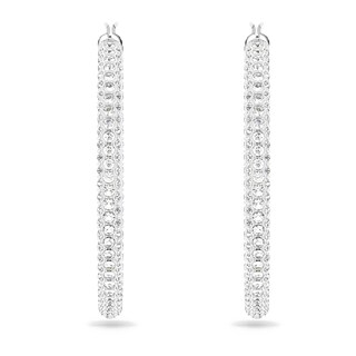 Foto 2 | Pendientes Swarovski Dextera Hoop Con Cristales Blancos Para Mujer - Venta Internacional.