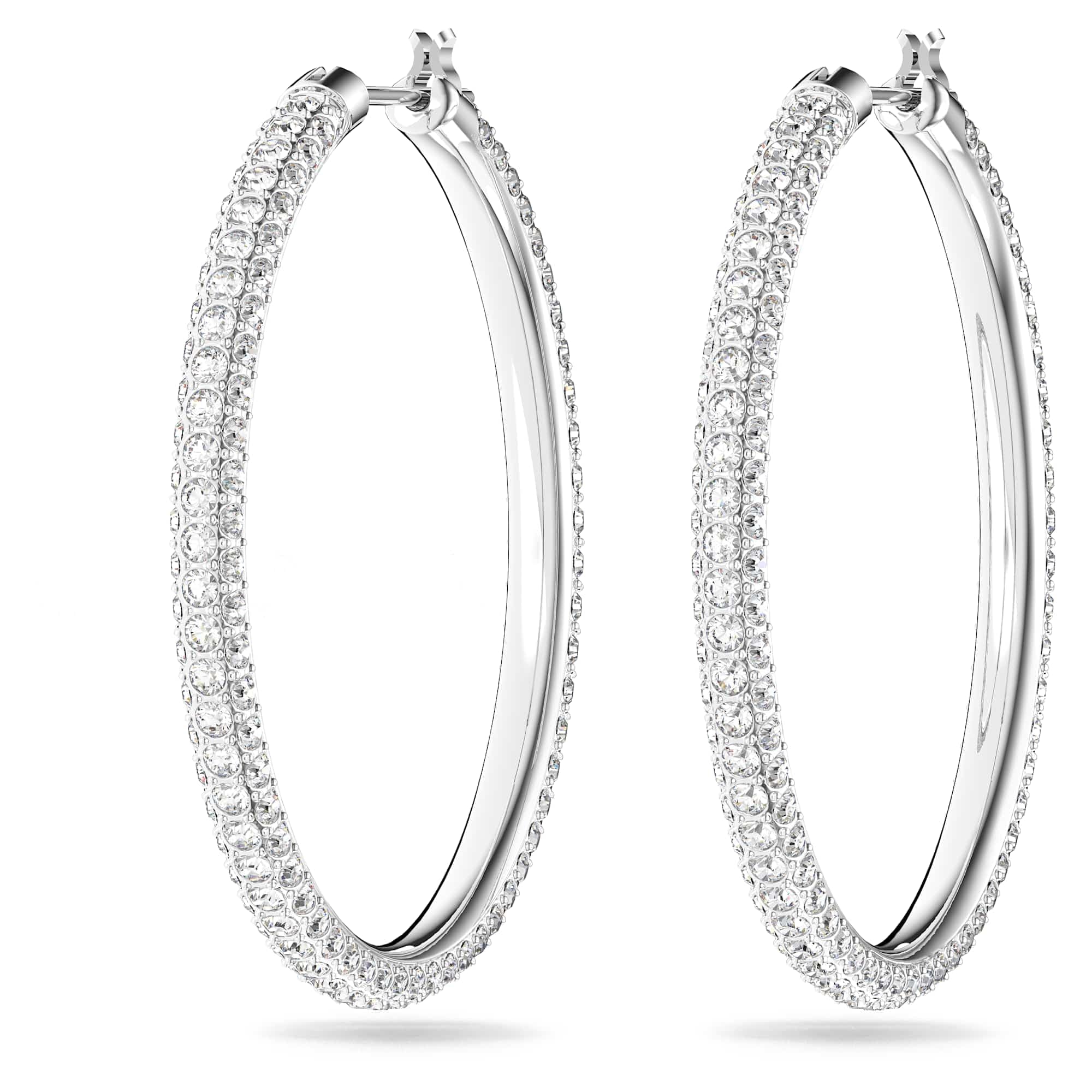 Foto 4 pulgar | Pendientes Swarovski Dextera Hoop Con Cristales Blancos Para Mujer - Venta Internacional.