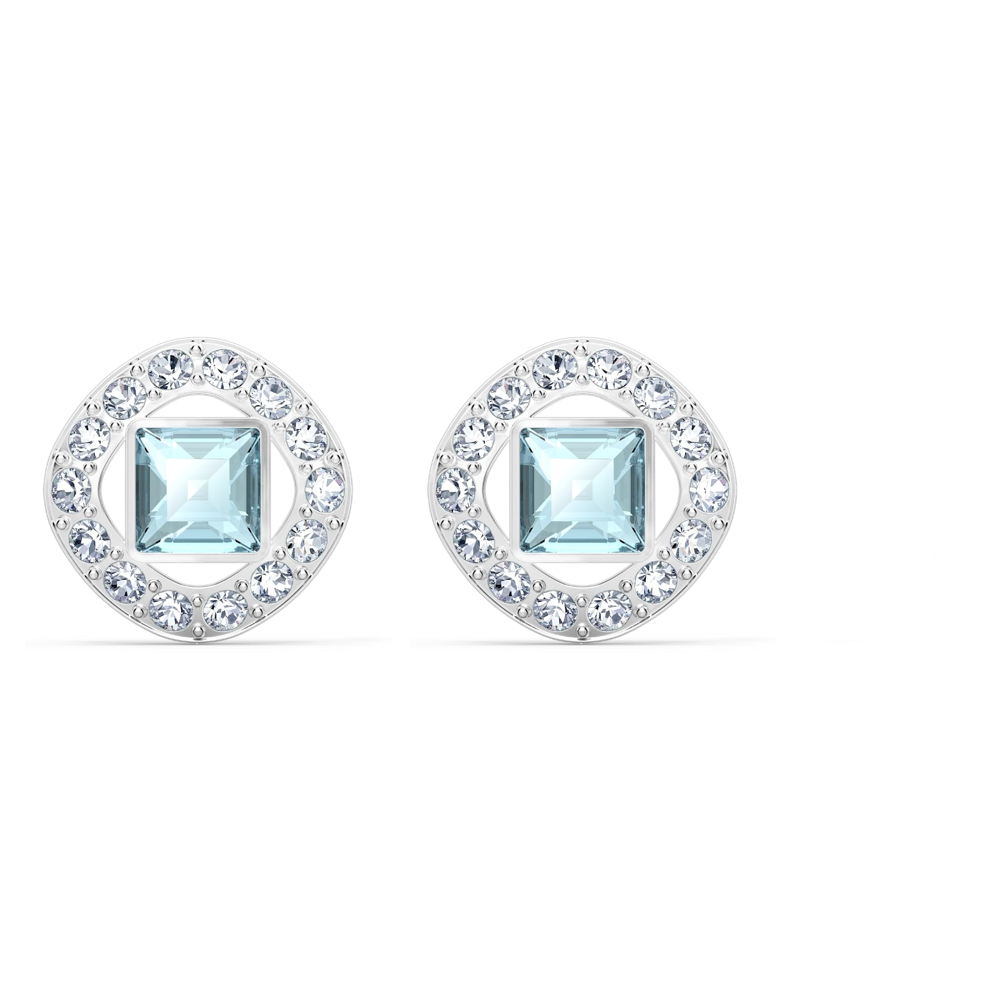 Foto 2 pulgar | Pendientes Swarovski Una Angelic Con Cristales Transparentes Y Aguamarina - Venta Internacional.