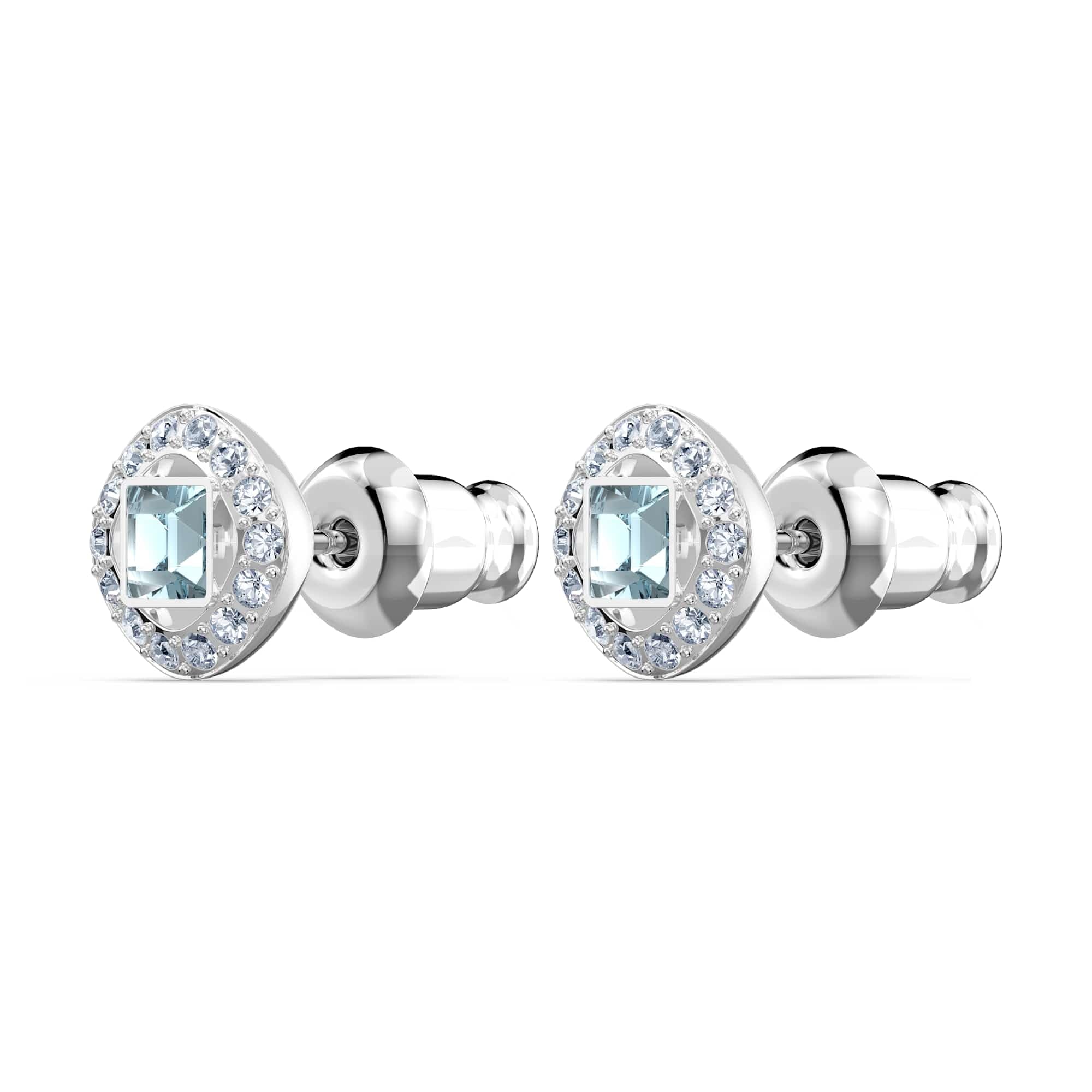 Foto 3 | Pendientes Swarovski Una Angelic Con Cristales Transparentes Y Aguamarina - Venta Internacional.