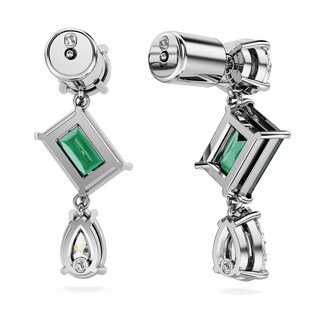 Foto 4 | Pendientes Swarovski Mesmera Drop Green/clear Stones Rodio - Venta Internacional.