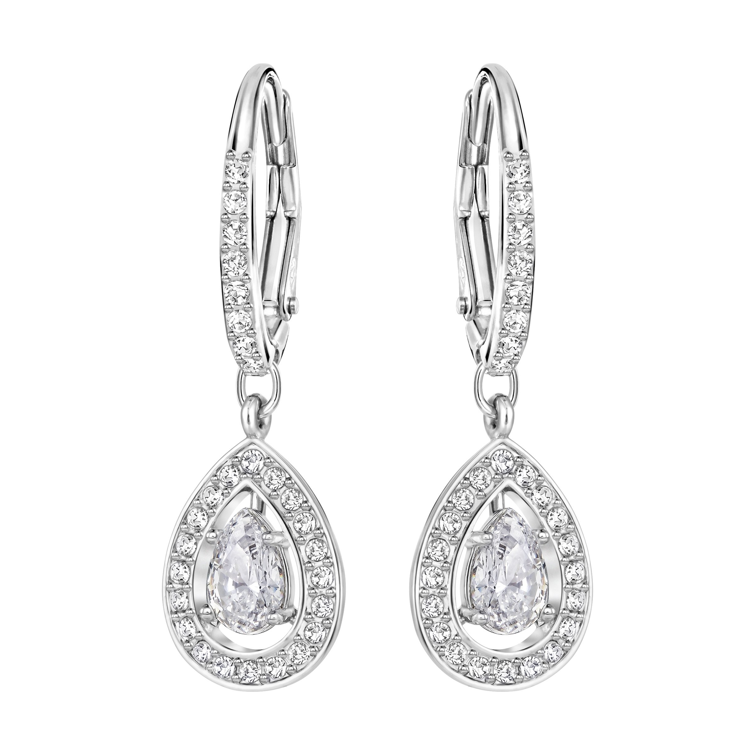 Foto 2 pulgar | Pendientes Swarovski Una Angelic Drop Con Cristal Transparente Pavé - Venta Internacional.