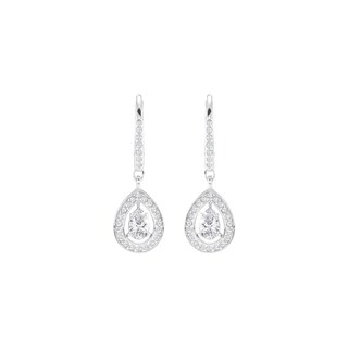 Foto 3 | Pendientes Swarovski Una Angelic Drop Con Cristal Transparente Pavé - Venta Internacional.