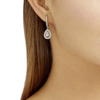 Foto 4 | Pendientes Swarovski Una Angelic Drop Con Cristal Transparente Pavé - Venta Internacional.