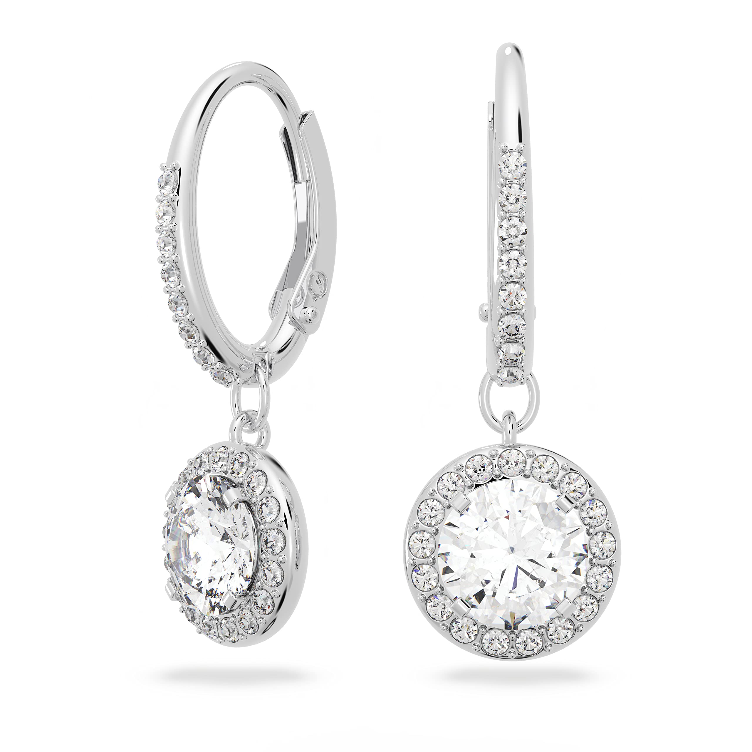 Pendientes Swarovski Una Angelic Drop Con Cristales Transparentes - Venta Internacional.