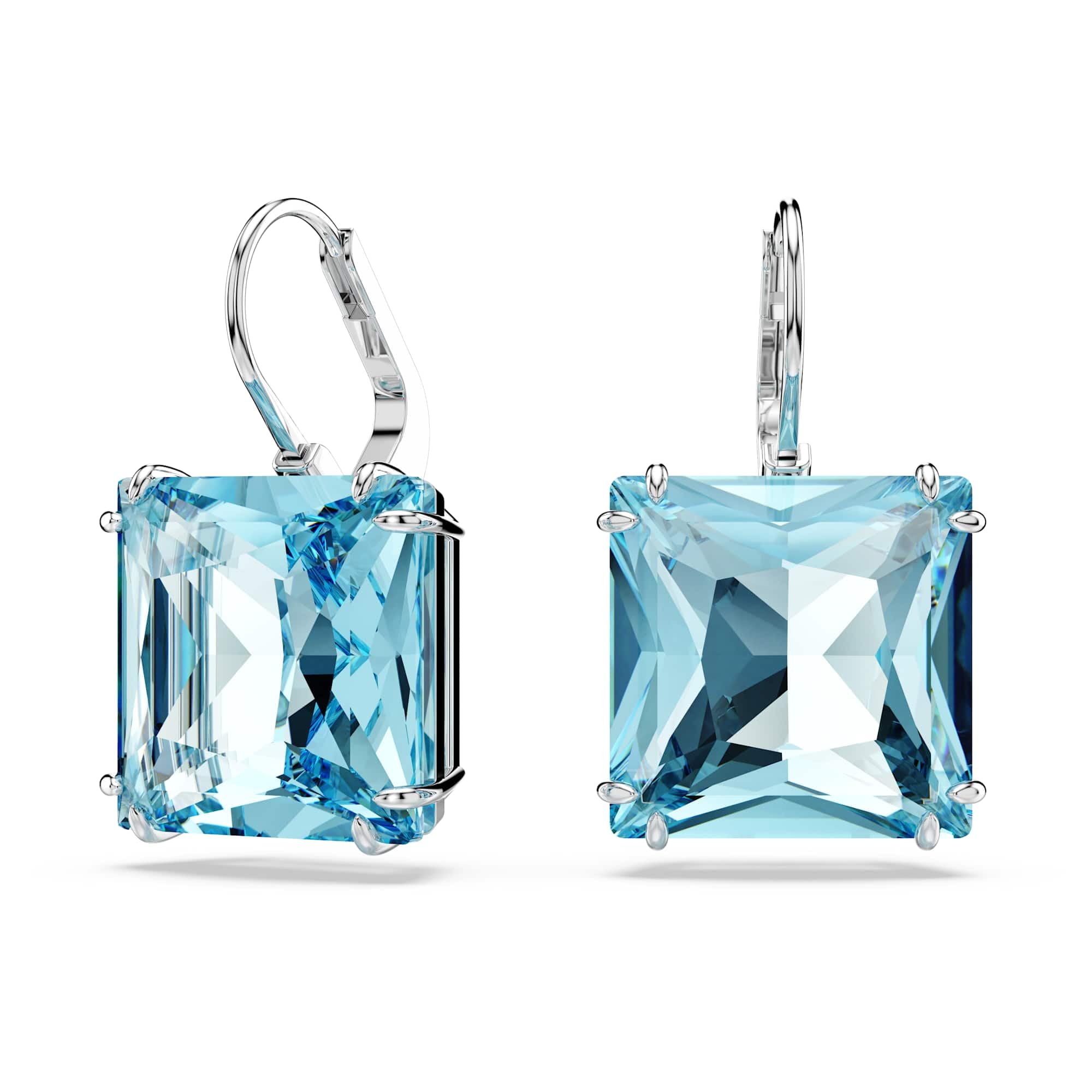 Foto 2 | Pendientes Swarovski Millenia Blue De Cristal Tallado Cuadrado - Venta Internacional.