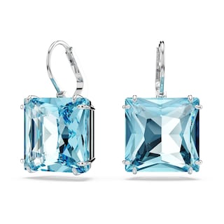 Foto 2 | Pendientes Swarovski Millenia Blue De Cristal Tallado Cuadrado - Venta Internacional.