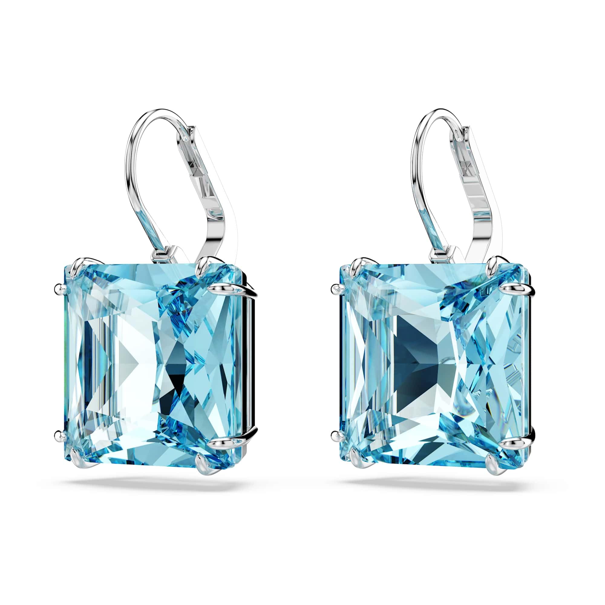 Foto 4 pulgar | Pendientes Swarovski Millenia Blue De Cristal Tallado Cuadrado - Venta Internacional.