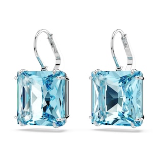 Foto 3 | Pendientes Swarovski Millenia Blue De Cristal Tallado Cuadrado - Venta Internacional.