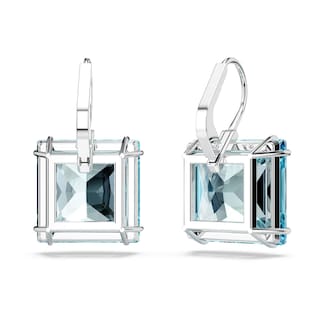 Foto 4 | Pendientes Swarovski Millenia Blue De Cristal Tallado Cuadrado - Venta Internacional.
