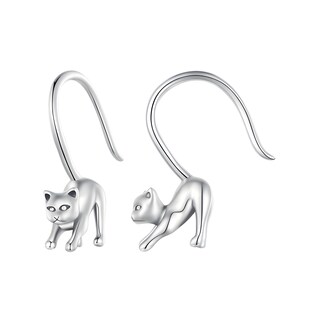 Foto 1 | Aretes Cortos De Gato Miow Kiki De Plata P.925