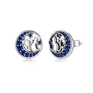 Foto 1 | Broqueles De Gato Miow Kiki De Plata P.925 Zirconia