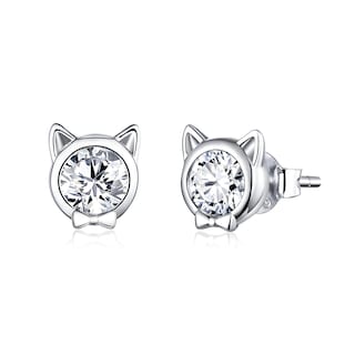 Foto 1 | Broquel De Gato Miow Kiki Season De Plata P 925 Zirconia