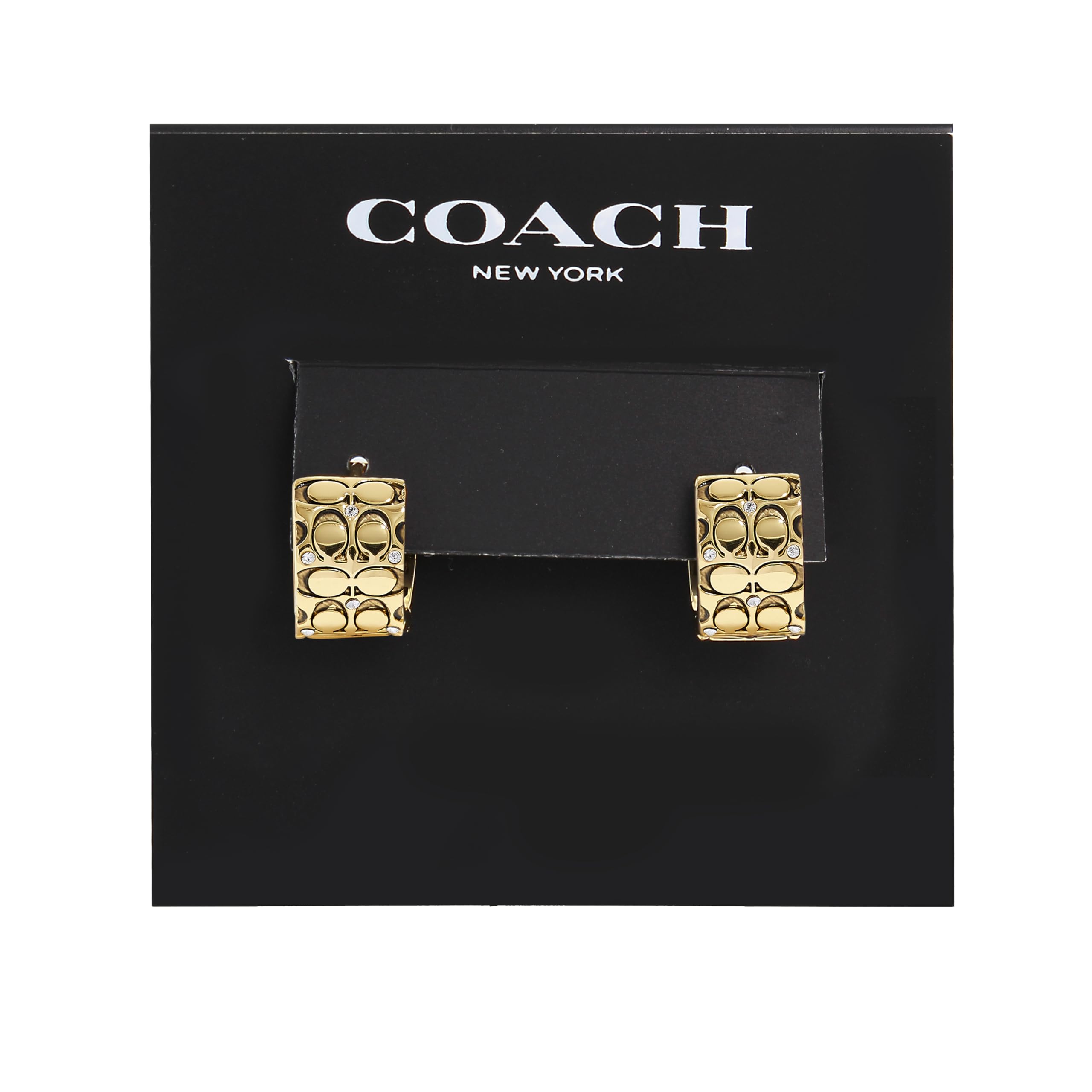 Foto 4 | Pendientes Acolchados Exclusivos De Coach Para Mujer, En Latón - Venta Internacional.