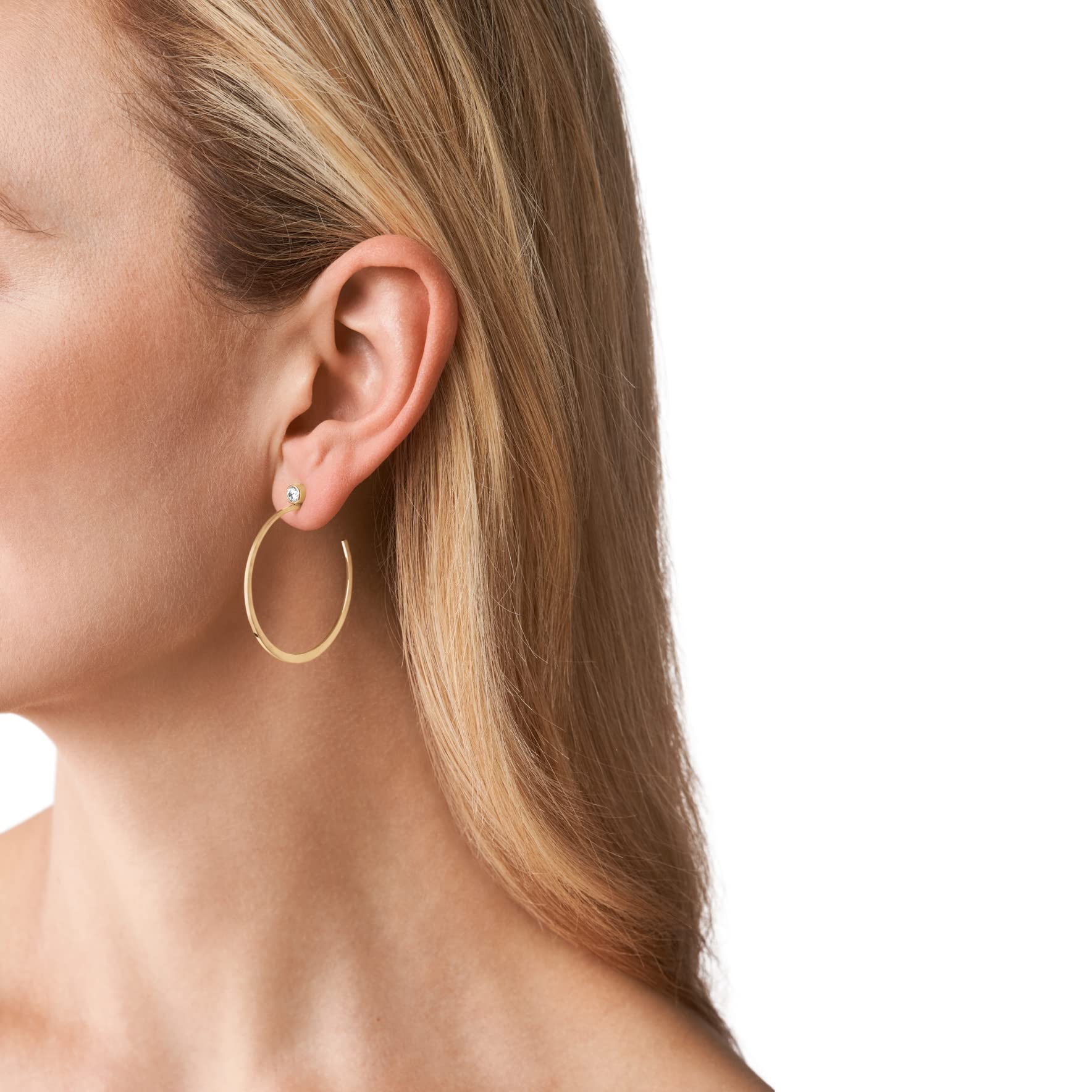 Foto 4 pulgar | Pendientes de Aro Michael Kors de Acero Inoxidable para Mujer - Venta Internacional