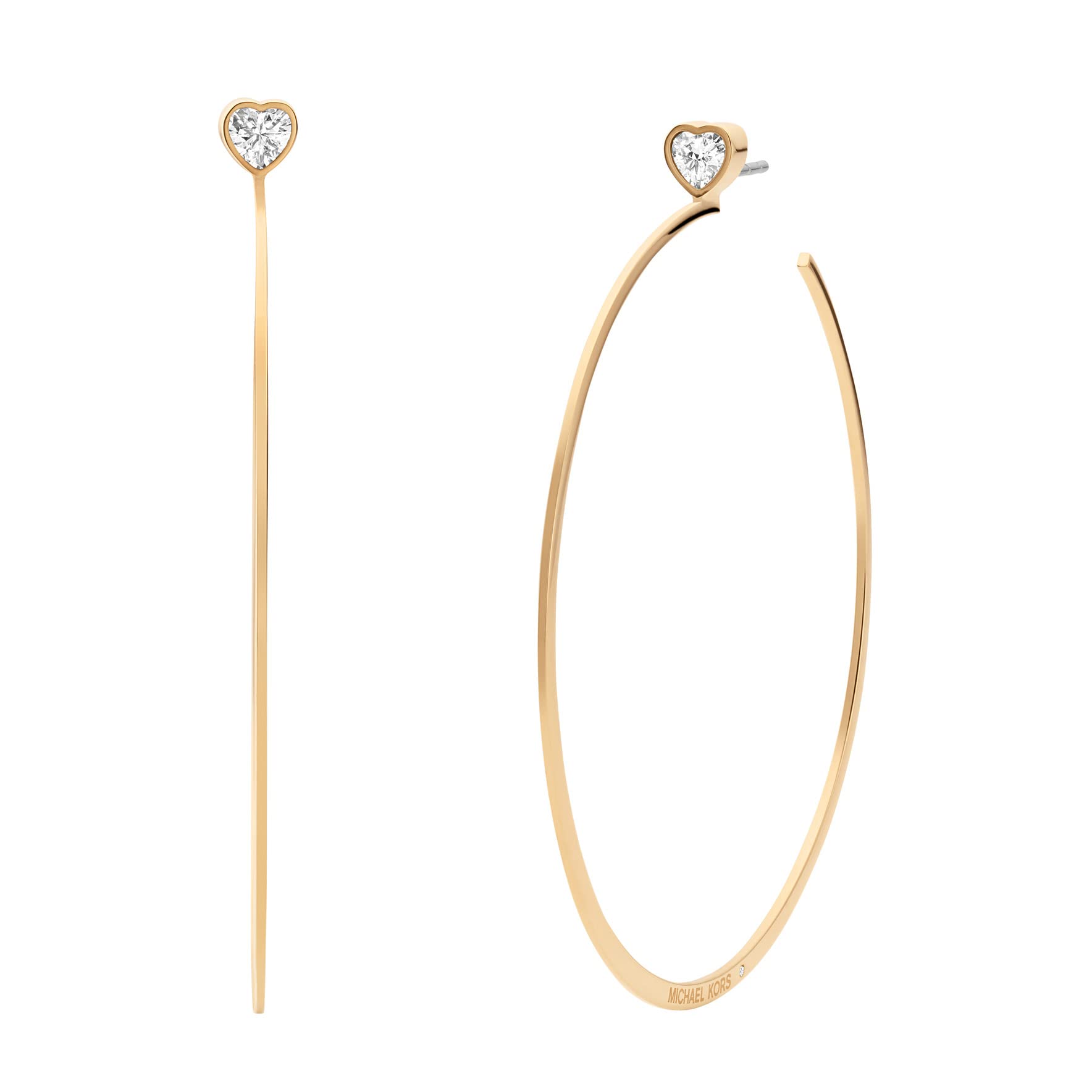 Foto 2 pulgar | Pendientes de Aro Michael Kors de Acero Inoxidable Dorado para Mujer - Venta Internacional