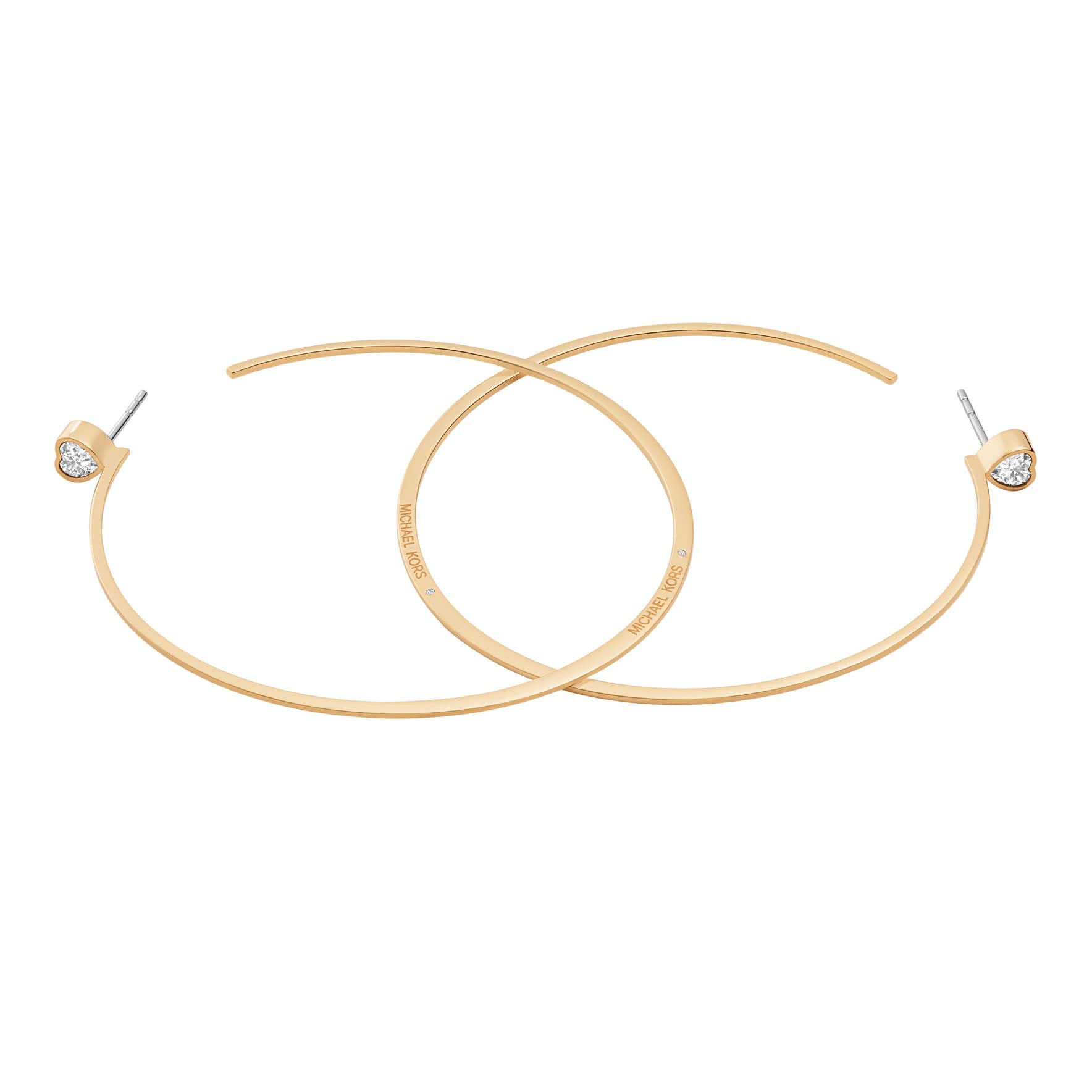 Foto 3 pulgar | Pendientes de Aro Michael Kors de Acero Inoxidable Dorado para Mujer - Venta Internacional