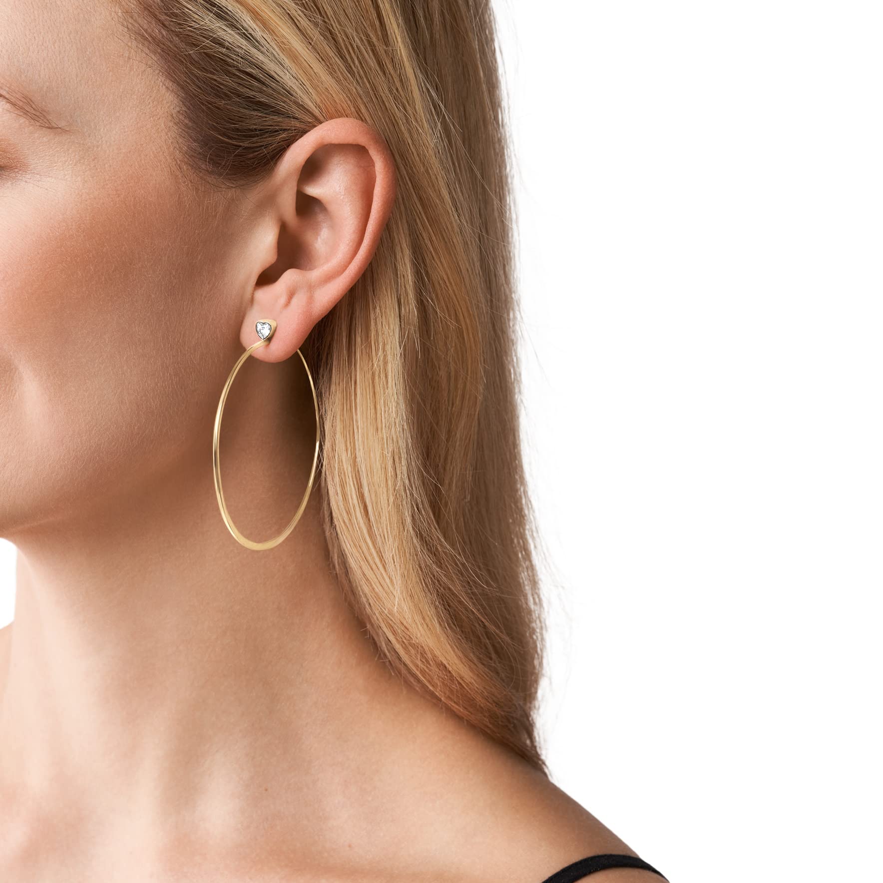 Foto 4 pulgar | Pendientes de Aro Michael Kors de Acero Inoxidable Dorado para Mujer - Venta Internacional