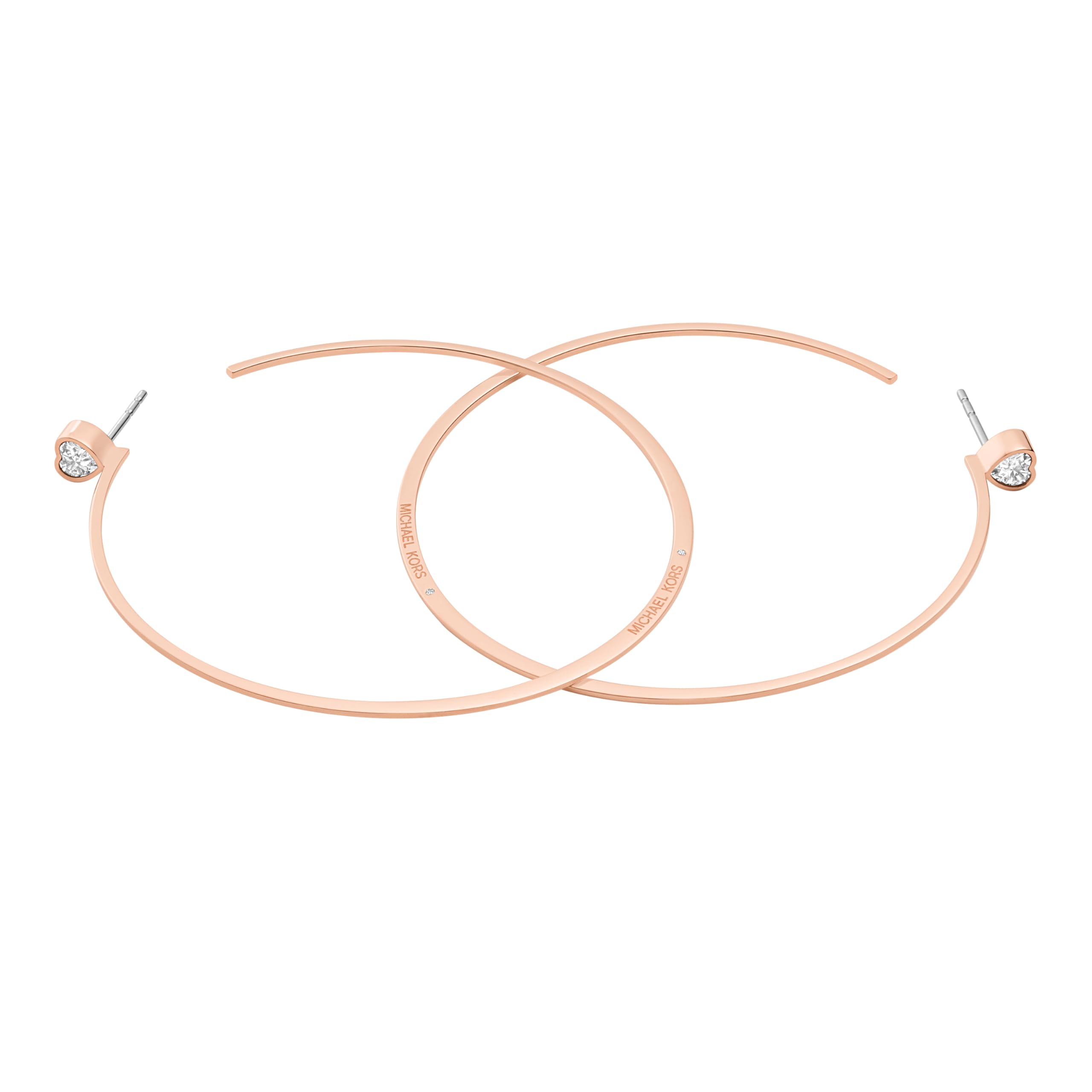 Foto 3 pulgar | Pendientes Michael Kors Hoop de Acero Inoxidable en Oro Rosa para Mujer - Venta Internacional
