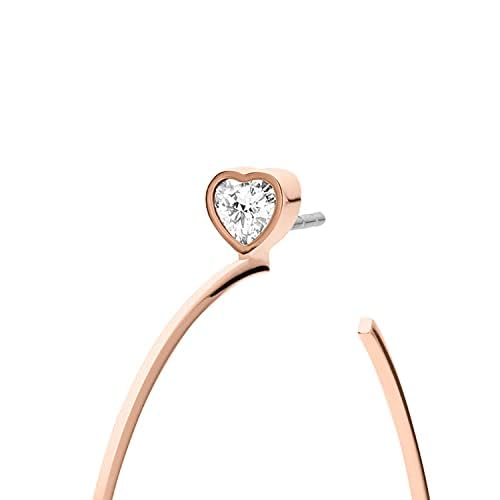 Foto 4 pulgar | Pendientes Michael Kors Hoop de Acero Inoxidable en Oro Rosa para Mujer - Venta Internacional