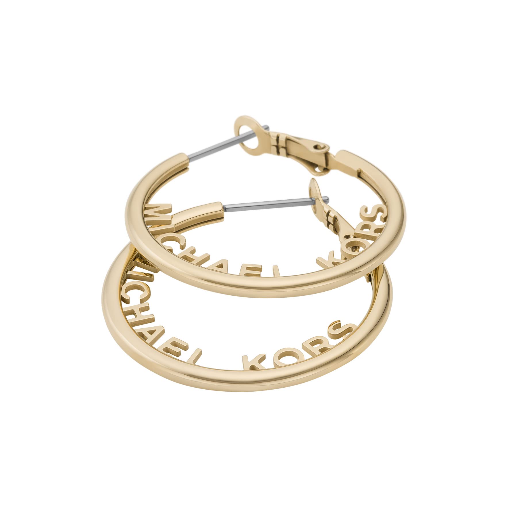 Foto 3 pulgar | Pendientes Michael Kors Mk Logo Hoop de Acero Inoxidable para Mujer - Venta Internacional