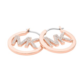 Foto 2 | Pendientes de Aro con El Logotipo Mk de Michael Kors en Latón con Pavé de Cristal - Venta Internacional