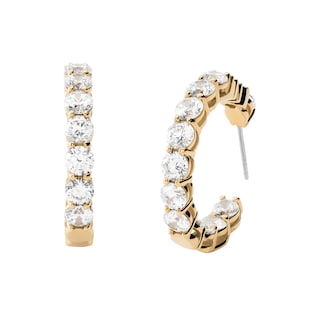 Foto 2 | Pendientes de Aro Michael Kors de Latón con Circonitas Cúbicas - Venta Internacional