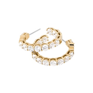 Foto 3 | Pendientes de Aro Michael Kors de Latón con Circonitas Cúbicas - Venta Internacional