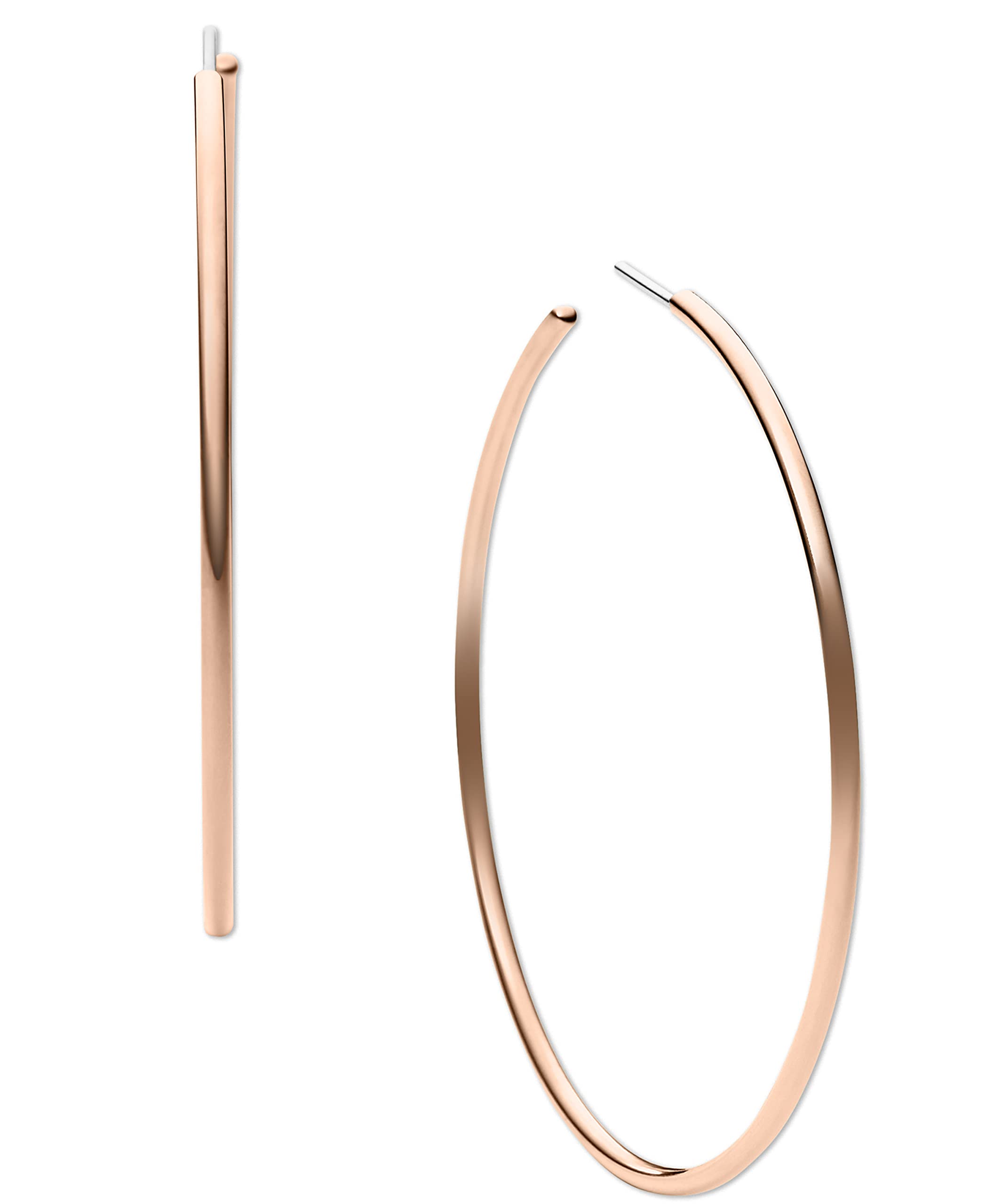 Foto 3 pulgar | Pendientes Michael Kors con Forma de Aro Grande de Latón y Oro Rosa para Mujer - Venta Internacional