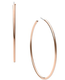 Foto 2 | Pendientes Michael Kors con Forma de Aro Grande de Latón y Oro Rosa para Mujer - Venta Internacional