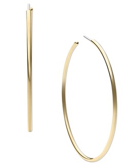 Foto 2 | Pendientes Michael Kors de Latón con Forma de Aro Grande Dorado para Mujer - Venta Internacional