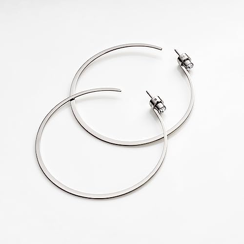 Foto 4 pulgar | Pendientes de Aro Michael Kors Whisper de Acero Inoxidable para Mujer - Venta Internacional