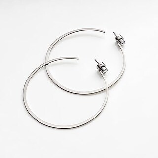 Foto 3 | Pendientes de Aro Michael Kors Whisper de Acero Inoxidable para Mujer - Venta Internacional