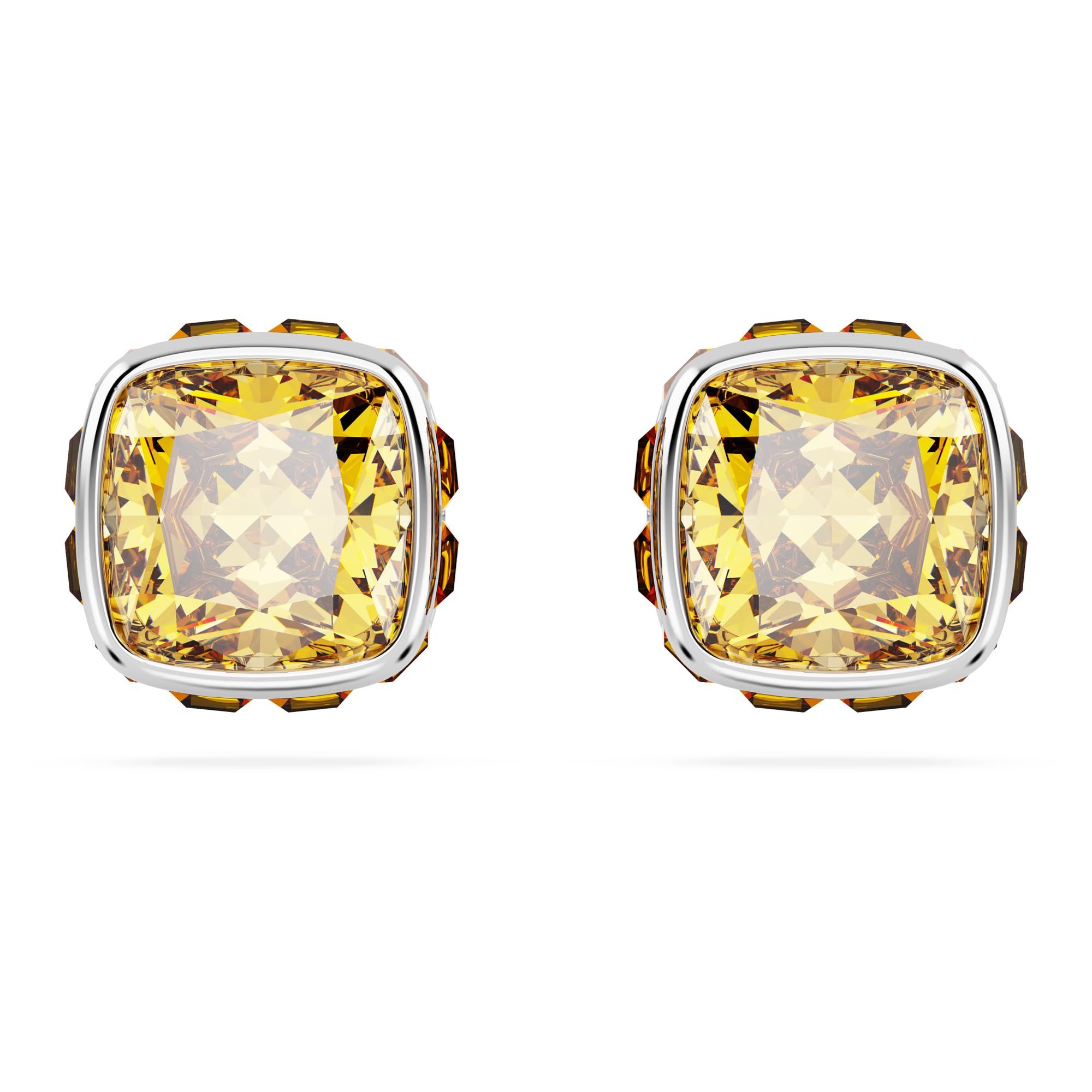 Foto 1 | Pendientes De Tuerca Con Piedra Natal De Noviembre De Swarovski, Piedra Amarilla - Venta Internacional.