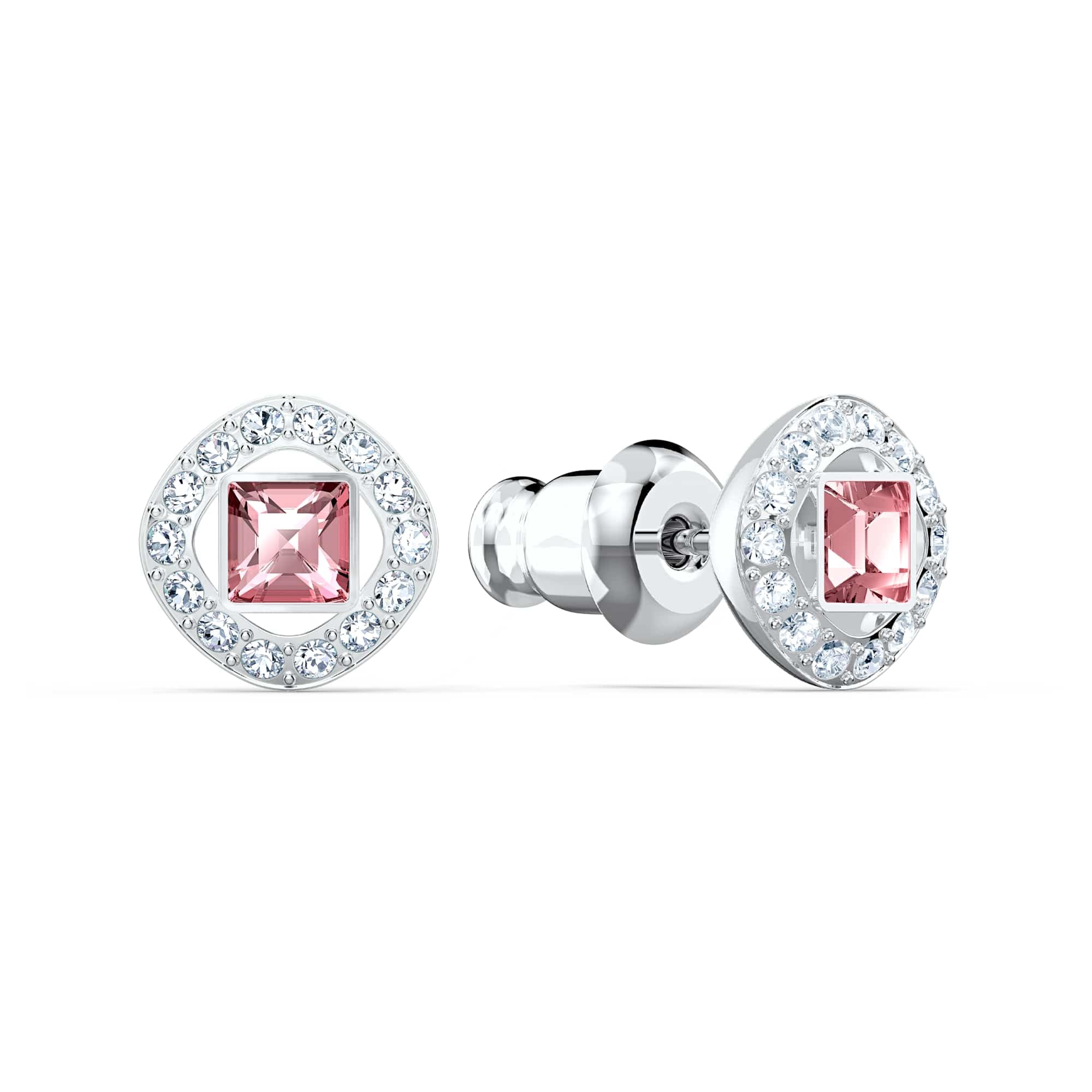 Foto 3 pulgar | Pendientes Swarovski Una Angelic Con Cristales Rosas Y Transparentes - Venta Internacional.