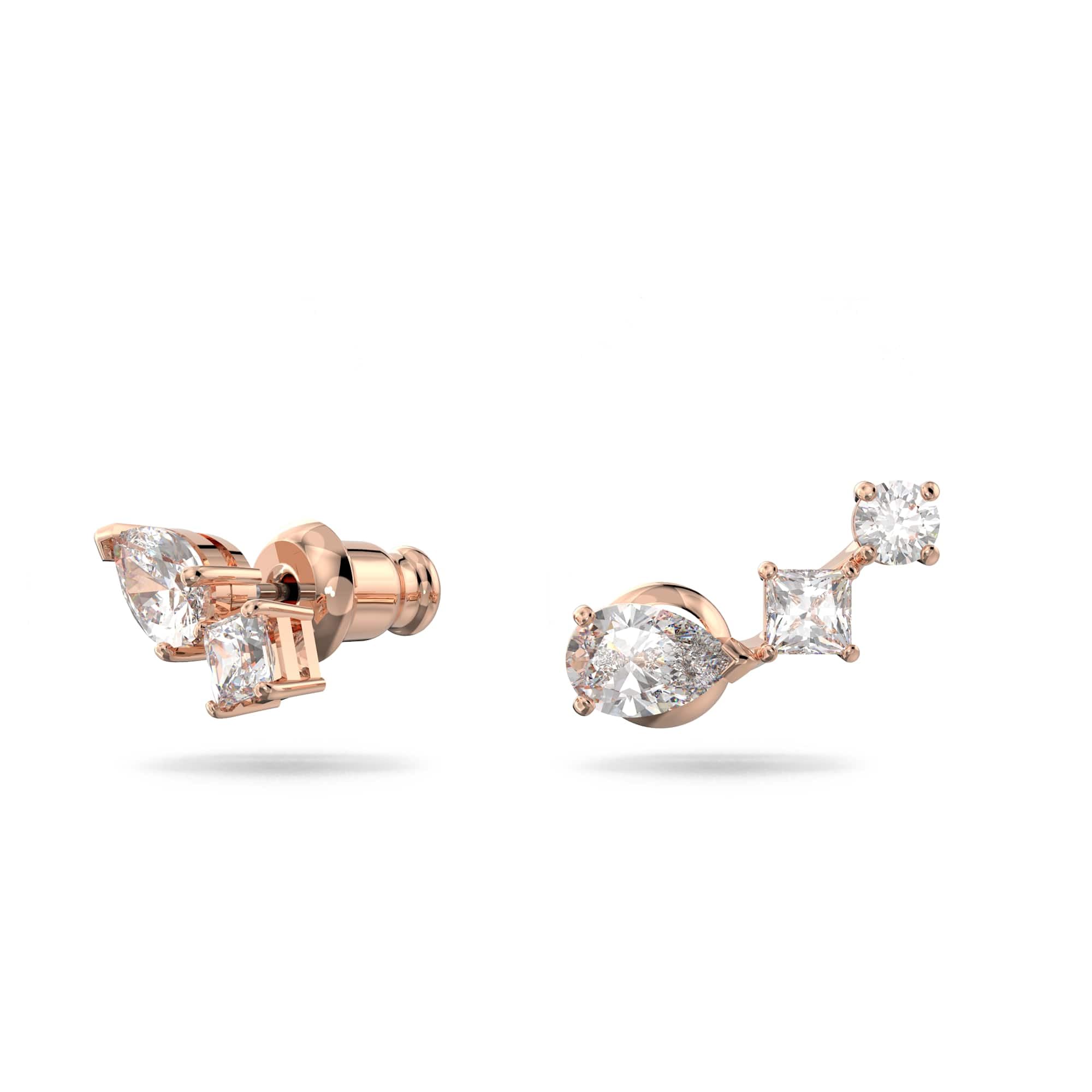 Foto 2 | Pendientes Swarovski Attract White Con Acabado En Tono Oro Rosa - Venta Internacional.